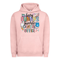 Pigment Salmon every bunnys favorite dental office Urban Hoodie - MaliasSmallBusiness
