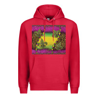 Cardinal mardi gras  leopard pink glitter Premium Hoodie - BarkalooDesign