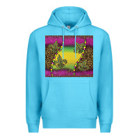 Ocean Blue mardi gras  leopard pink glitter Premium Hoodie - BarkalooDesign
