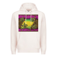 Pale Pink mardi gras  leopard pink glitter Premium Hoodie - BarkalooDesign