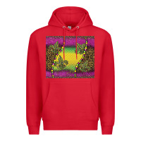 Red mardi gras  leopard pink glitter Premium Hoodie - BarkalooDesign