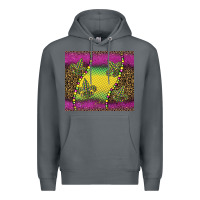Rock mardi gras  leopard pink glitter Premium Hoodie - BarkalooDesign