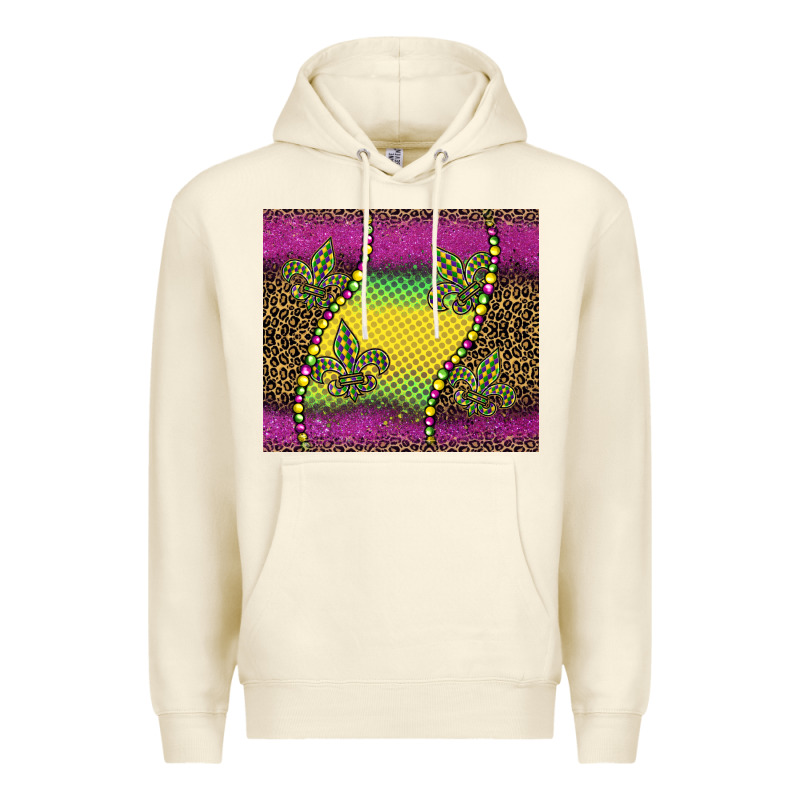 Mardi Gras  Leopard Pink Glitter Premium Hoodie by BarkalooDesign | Teevron