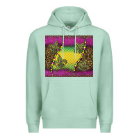 Seafoam mardi gras  leopard pink glitter Premium Hoodie - BarkalooDesign