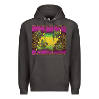 Smoke mardi gras  leopard pink glitter Premium Hoodie - BarkalooDesign