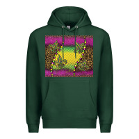Sports Green mardi gras  leopard pink glitter Premium Hoodie - BarkalooDesign