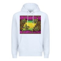 White mardi gras  leopard pink glitter Premium Hoodie - BarkalooDesign