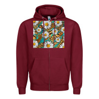 Leopard And Tiger Daisy Zipper Hoodie | Teevron