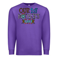Purple our 1 st mother's day Premium Sweatshirt - CowhideDigitalArt