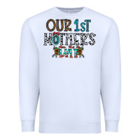 White our 1 st mother's day Premium Sweatshirt - CowhideDigitalArt