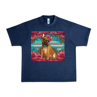 Navy french bulldog floral Urban Heavy Tee - Artiststas