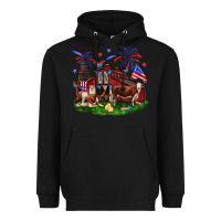 Black Barn farm animals 4th of July Heavyweight Hoodie - Neo Western