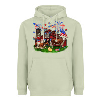 Matcha Barn farm animals 4th of July Heavyweight Hoodie - Neo Western