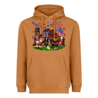 Meerkat Barn farm animals 4th of July Heavyweight Hoodie - Neo Western