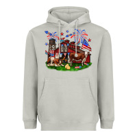 Moon Dust Barn farm animals 4th of July Heavyweight Hoodie - Neo Western