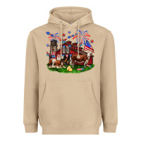 Mushroom Barn farm animals 4th of July Heavyweight Hoodie - Neo Western