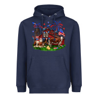 Navy Barn farm animals 4th of July Heavyweight Hoodie - Neo Western