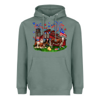 Sage Barn farm animals 4th of July Heavyweight Hoodie - Neo Western