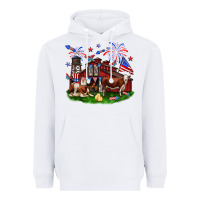White Barn farm animals 4th of July Heavyweight Hoodie - Neo Western