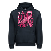 Navy a cure fighting for Urban Hoodie - MaliasSmallBusiness