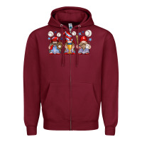 Burgundy baseball gnome Zipper Hoodie - texasbilliewilder