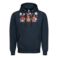 Navy baseball gnome Zipper Hoodie - texasbilliewilder