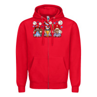 Red baseball gnome Zipper Hoodie - texasbilliewilder