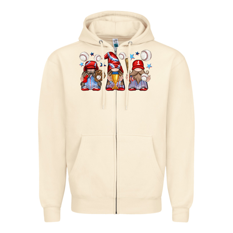 Baseball Gnome Zipper Hoodie by texasbilliewilder | Teevron