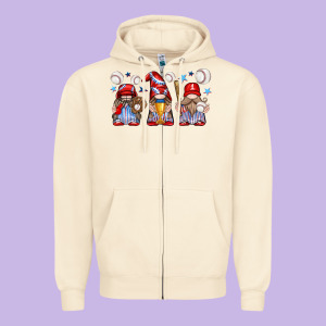 Baseball Gnome Zipper Hoodie Designed By Texasbilliewilder
