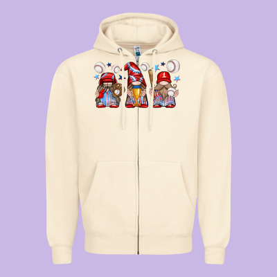 Zipper Hoodie baseball gnome
