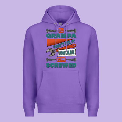 If Grampa Can't Fix It We Are All Screwed Premium Hoodie Designed By Jasminsmagicworld