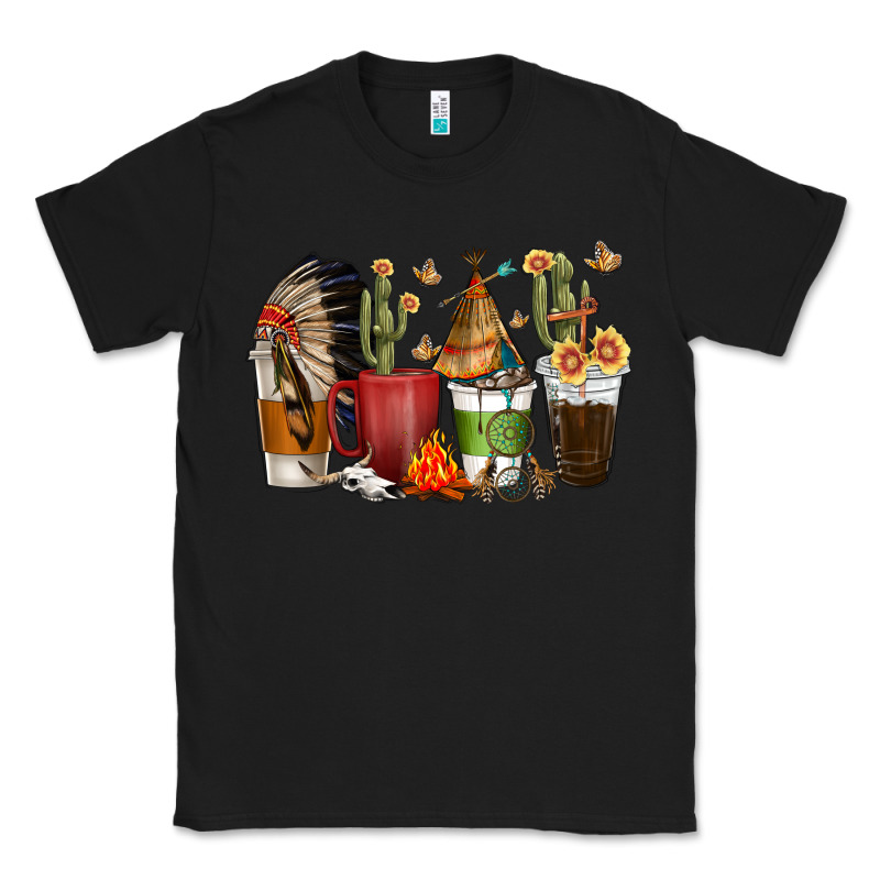 Coffee Cups Indian Headdress Classic Tee by texasbilliewilder | Teevron