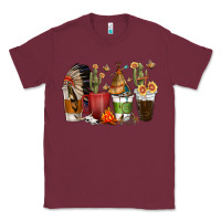 Burgundy coffee cups indian headdress Classic Tee - texasbilliewilder