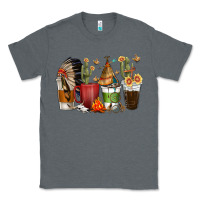 Charcoal Heather coffee cups indian headdress Classic Tee - texasbilliewilder