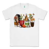 White coffee cups indian headdress Classic Tee - texasbilliewilder