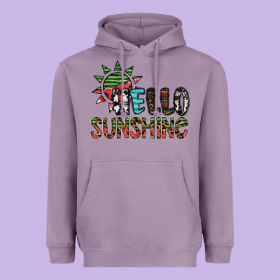 Hello Sunshine Heavyweight Hoodie Designed By Sublimationcraftshop