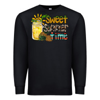 Black sweet summer time pineapple Premium Sweatshirt - RacoonDesign