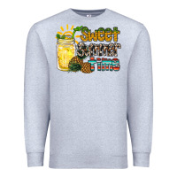 Heather Grey sweet summer time pineapple Premium Sweatshirt - RacoonDesign