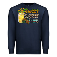 Navy sweet summer time pineapple Premium Sweatshirt - RacoonDesign