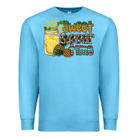 Ocean Blue sweet summer time pineapple Premium Sweatshirt - RacoonDesign