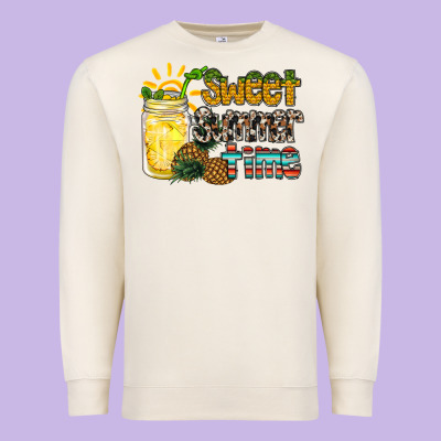 Sweet Summer Time Pineapple Premium Sweatshirt Designed By Racoondesign