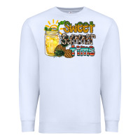 White sweet summer time pineapple Premium Sweatshirt - RacoonDesign