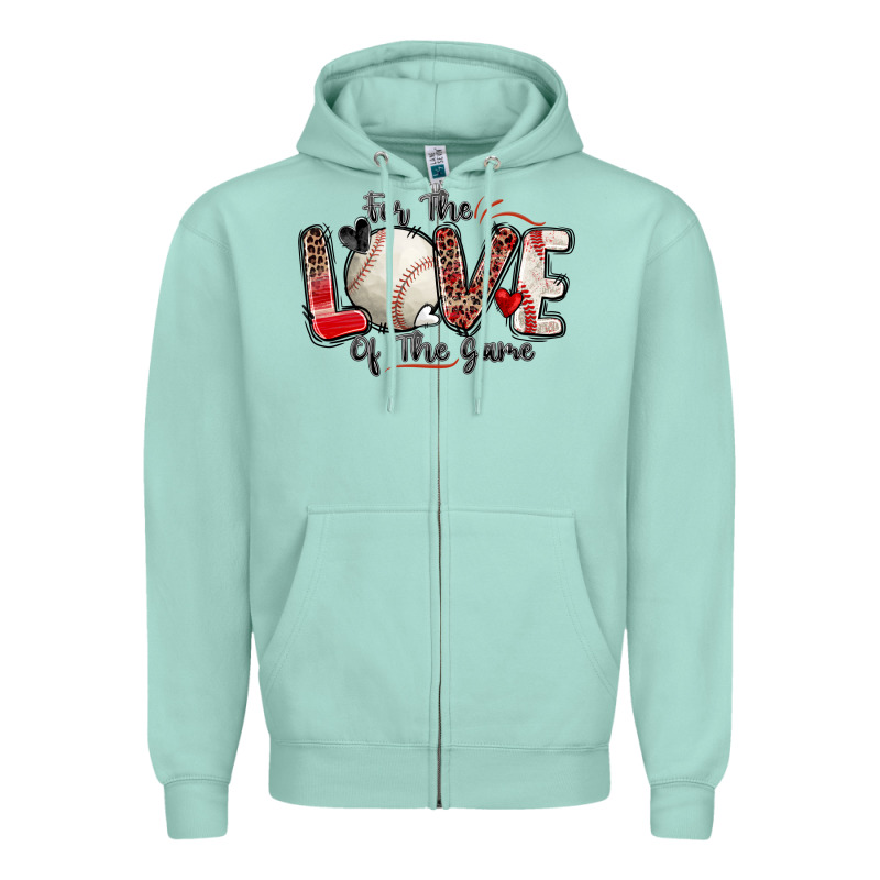 For The Love Of The Game Baseball Zipper Hoodie by Zillion Design Studio | Teevron