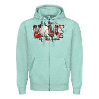 Seafoam for the love of the game baseball Zipper Hoodie - Zillion Design Studio