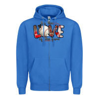 True Royal for the love of the game baseball Zipper Hoodie - Zillion Design Studio