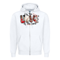 White for the love of the game baseball Zipper Hoodie - Zillion Design Studio