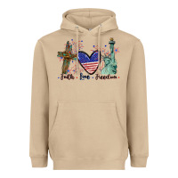 Mushroom Faith love Freedom 4th of july Heavyweight Hoodie - CowGirlArtShop