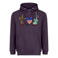 Plum Faith love Freedom 4th of july Heavyweight Hoodie - CowGirlArtShop