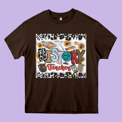 Histtory Teacher Heavy Core Tee Designed By Cowhidedigitalart