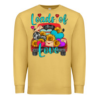 Antique Gold loads of love with truck Premium Sweatshirt - HRA Design Shop
